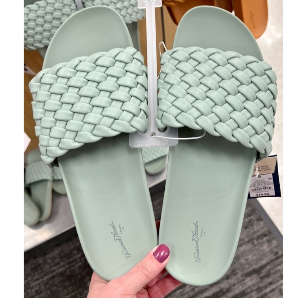 Universal Thread Women’s Polly Woven Slide Sandals Size 14